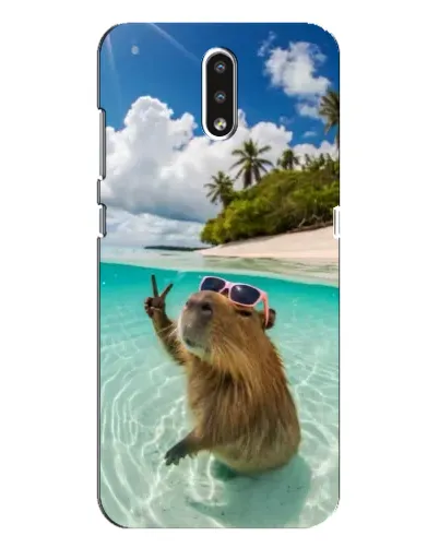 Чехол для Nokia 2.3 с картинкой «Капибара на море»