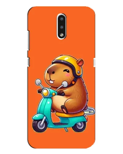 Чехол для Nokia 2.3 с картинкой «Капибара на скутере»