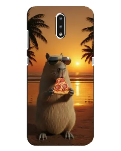 Чехол для Nokia 2.3 с картинкой «Капибара с пиццей»
