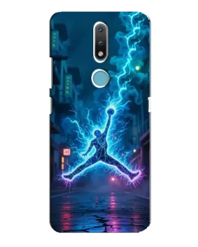 Чехол для Nokia 2.4 с картинкой «Jordan Gold Jumpman»