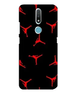 Чехол для Nokia 2.4 с картинкой «Jordan Red Pattern»