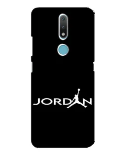 Чехол для Nokia 2.4 с картинкой «Jordan White Logo»
