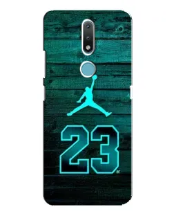 Чехол для Nokia 2.4 с картинкой «Jordan Cyan 23»