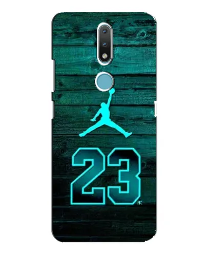 Чехол для Nokia 2.4 с картинкой «Jordan Cyan 23»