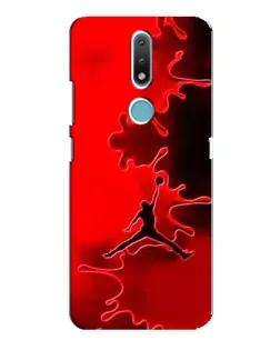 Чехол для Nokia 2.4 с картинкой «Jordan Red Smoke»