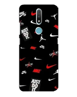 Чехол для Nokia 2.4 с картинкой «Nike Mix Pattern»