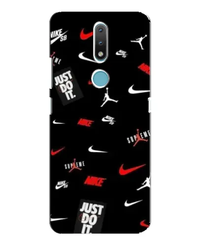 Чехол для Nokia 2.4 с картинкой «Nike Mix Pattern»