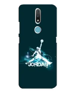 Чехол для Nokia 2.4 с картинкой «Jordan Blue Fire»