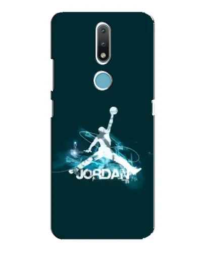 Чехол для Nokia 2.4 с картинкой «Jordan Blue Fire»