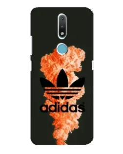 Чехол для Nokia 2.4 с картинкой «Оранжевый дым Adidas»