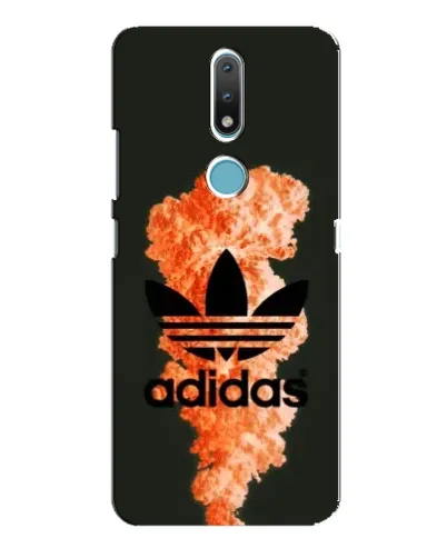 Чехол для Nokia 2.4 с картинкой «Оранжевый дым Adidas»