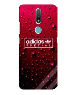 Чехол для Nokia 2.4 с картинкой «Adidas Gold Marble»