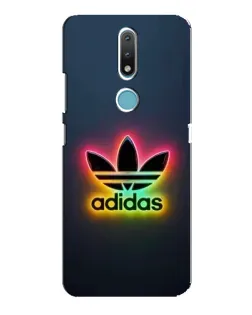 Чехол для Nokia 2.4 с картинкой «Неоновый Adidas»