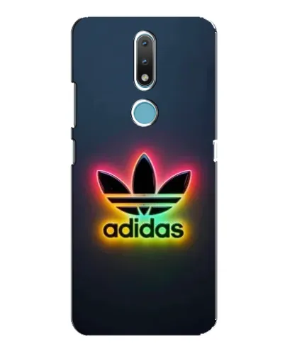 Чехол для Nokia 2.4 с картинкой «Неоновый Adidas»