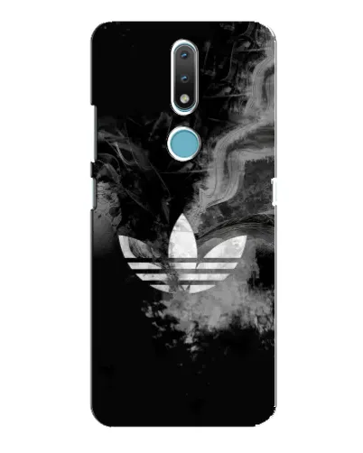 Чехол для Nokia 2.4 с картинкой «Абстрактный дым Adidas»