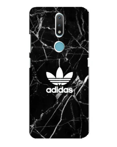 Чехол для Nokia 2.4 с картинкой «Белый мрамор Adidas»