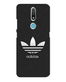 Чехол для Nokia 2.4 с картинкой «Adidas Карбоновая текстура»