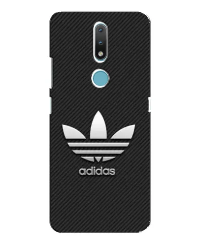 Чехол для Nokia 2.4 с картинкой «Adidas Карбоновая текстура»