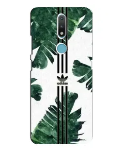 Чехол для Nokia 2.4 с картинкой «Пальмовые листья адидас»