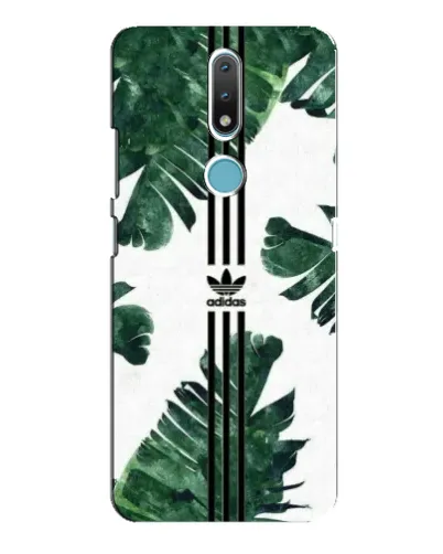 Чехол для Nokia 2.4 с картинкой «Пальмовые листья адидас»