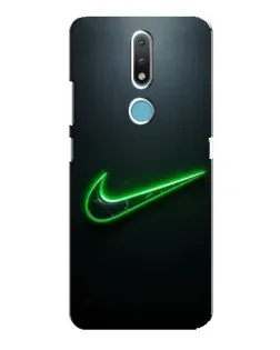 Чехол для Nokia 2.4 с картинкой «Неоновый контур Nike»