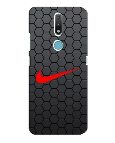 Чехол для Nokia 2.4 с картинкой «Nike — карбоновая сетка»