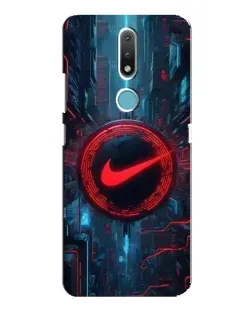 Чехол для Nokia 2.4 с картинкой «Техногенный стиль Nike»