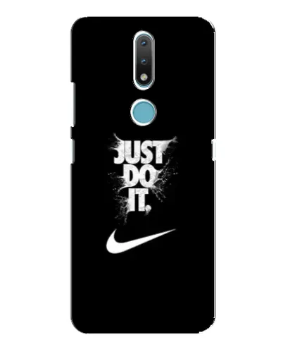 Чехол для Nokia 2.4 с картинкой «Текстовый принт Nike»