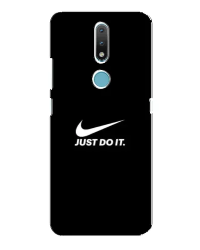 Чехол для Nokia 2.4 с картинкой «Минимализм от Nike»