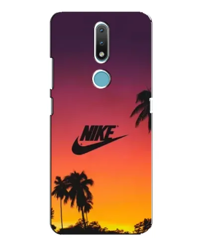 Чехол для Nokia 2.4 с картинкой «Nike на закате солнца»