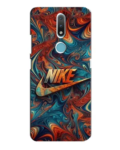 Чехол для Nokia 2.4 с картинкой «Nike в абстракции»