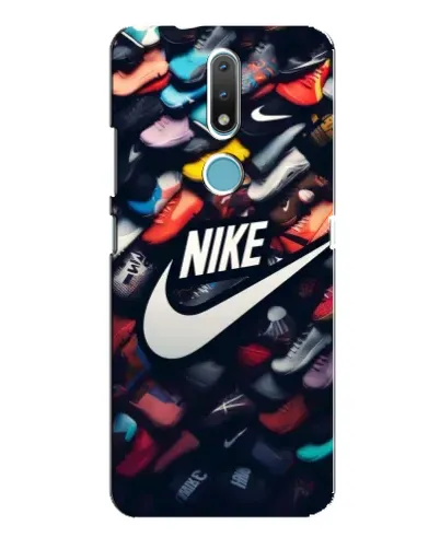 Чехол для Nokia 2.4 с картинкой «Коллекция кроссовок Nike»