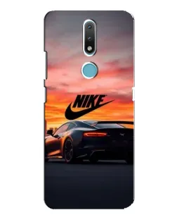 Чехол для Nokia 2.4 с картинкой «Nike и суперкар»