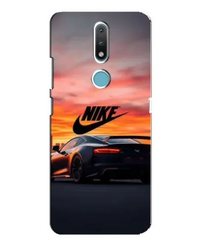 Чехол для Nokia 2.4 с картинкой «Nike и суперкар»