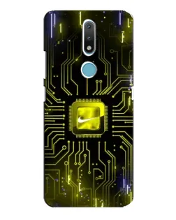 Чехол для Nokia 2.4 с картинкой «Nike — золотая искра»