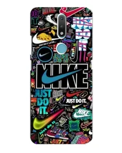 Чохол для Nokia 2.4 з картинкою «Яскравий колаж Nike»