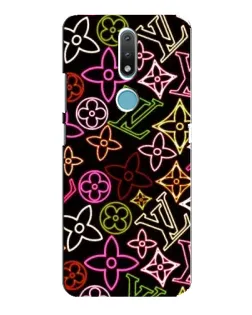 Чехол для Nokia 2.4 с картинкой «Неоновый микс Nike»