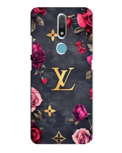 Чехол для Nokia 2.4 с картинкой «Цветочный Louis Vuitton»