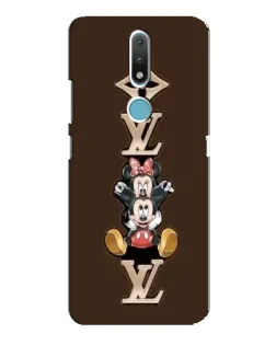 Чехол для Nokia 2.4 с картинкой «LV и Микки Маус»