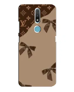 Чехол для Nokia 2.4 с картинкой «LV — кофейный атлас»