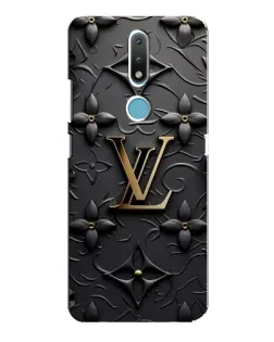 Чехол для Nokia 2.4 с картинкой «Кожаная текстура LV»