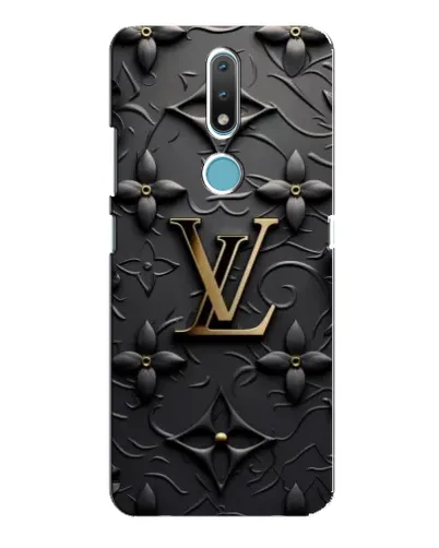 Чехол для Nokia 2.4 с картинкой «Кожаная текстура LV»