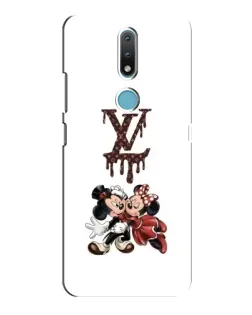 Чехол для Nokia 2.4 с картинкой «LV и Микки Маус»