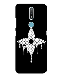 Чехол для Nokia 2.4 с картинкой «Цветочная монограмма»
