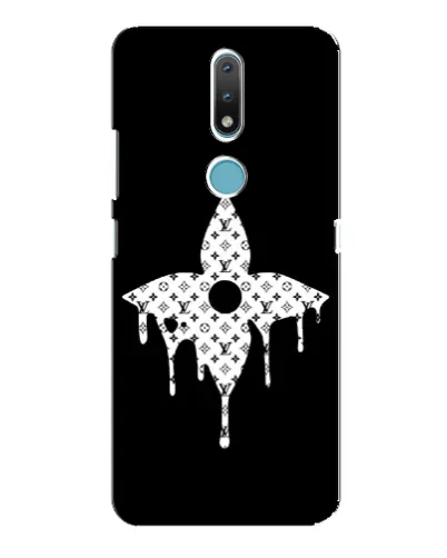 Чехол для Nokia 2.4 с картинкой «Цветочная монограмма»