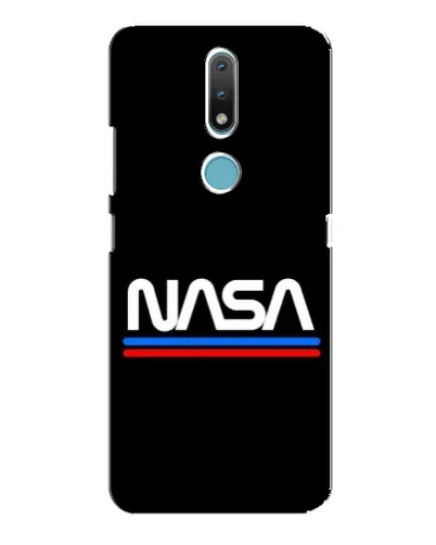 Чехол для Nokia 2.4 с картинкой «NASA — классика Red Blue»