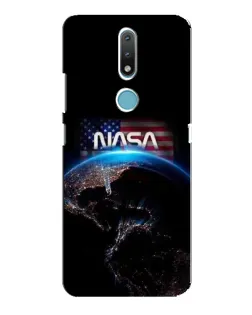 Чехол для Nokia 2.4 с картинкой «Земля из космоса NASA»
