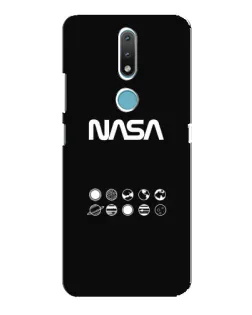 Чехол для Nokia 2.4 с картинкой «NASA — технический принт»
