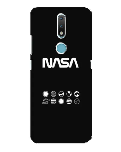 Чехол для Nokia 2.4 с картинкой «NASA — технический принт»