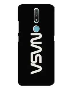 Чехол для Nokia 2.4 с картинкой «NASA — вертикальный логотип»